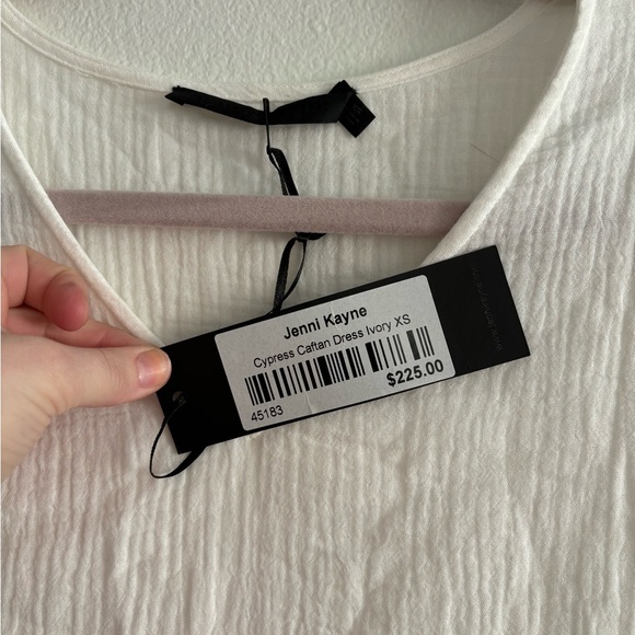 Jenni Kayne Cotton Cypress Caftan Dress Ivory White XS - Picture 6 of 10